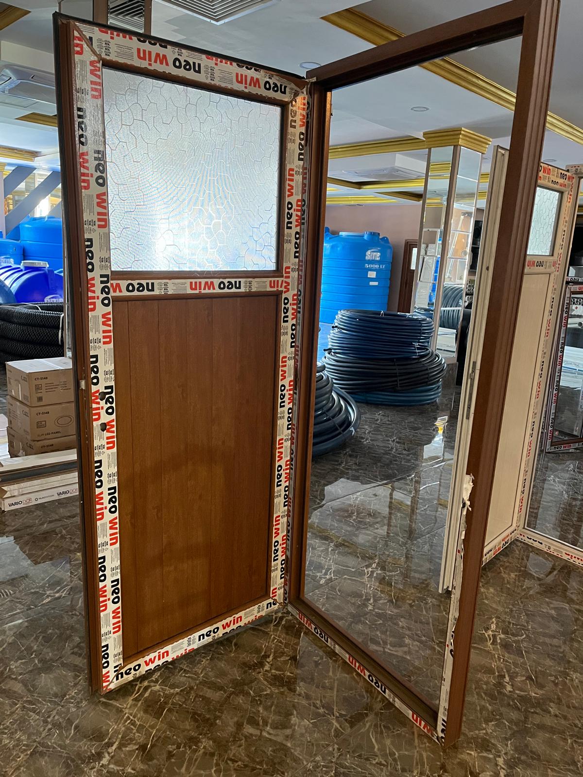 90X200 Kahverengi Pvc Wc Kapısı